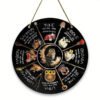 Magical Witchcraft Tree Wheel of the year Wooden Door Sign
