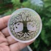 6CM Natural Crystal Selenite Slice Slab White Gypsum Chakra Flower of Life Charging Plate Yoga Meditation buy one and get one free