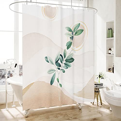 Shower Curtain - Print Polyester Fabric Waterproof Shower Curtain by iLiveX, Machine Washable, Hooks Included, Bathroom Decoration, 72"x72", Black White Sun Moon Stars Mysterious Wizard Tarot