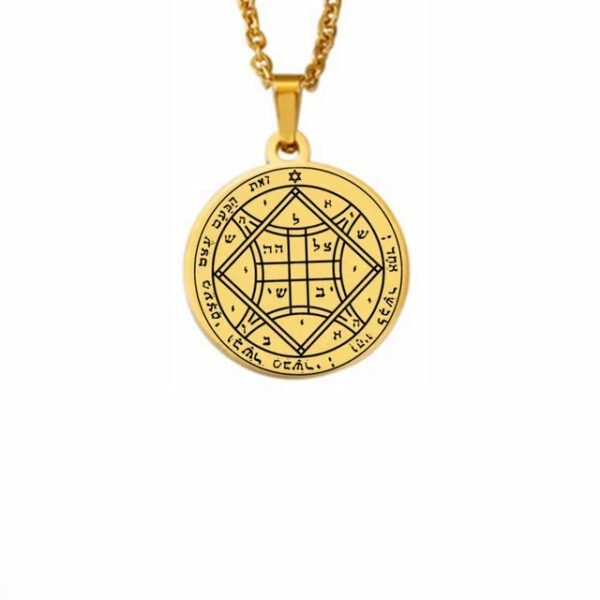 Silver Color 44 Solomon Pentacles Seal of Jupiter Mars Mercury Moon Saturn Sun Venus Talisman Pendant Stainless Steel Necklace