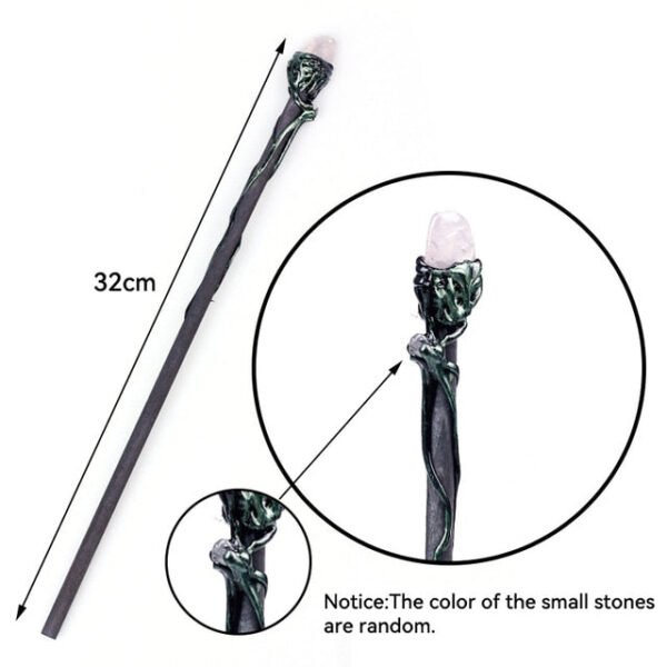 Natural Crystal Pagan Wizard Magic Witch Wands Raw Stones Quartz Power Mineral Witchcraft Wicca Altar Pendulum Home Decoration