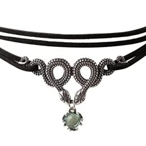 Sacina Gothic Snake Choker Necklace, Zinc Alloy Snake Pendant, Goth Choker, Goth Necklace, Goth Jewelry Gift for Women, Christmas Gift for Women