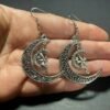 Fairy Raindrop Leaf Hoop Earrings | Fairycore | Goblincore | Cottagrecore Boho | Hippie Fairycore Brincos Feminino - Dangle Earrings