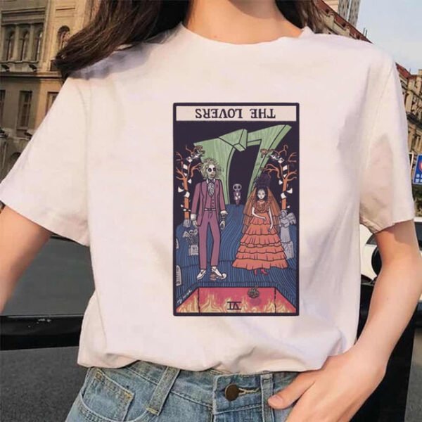 Women's Tarot Card Flower Funny Time Ladies Cartoon Fashion Short Sleeve Summer Printed T-shirt Women's T-shirt Top Pattern. - T-shirts