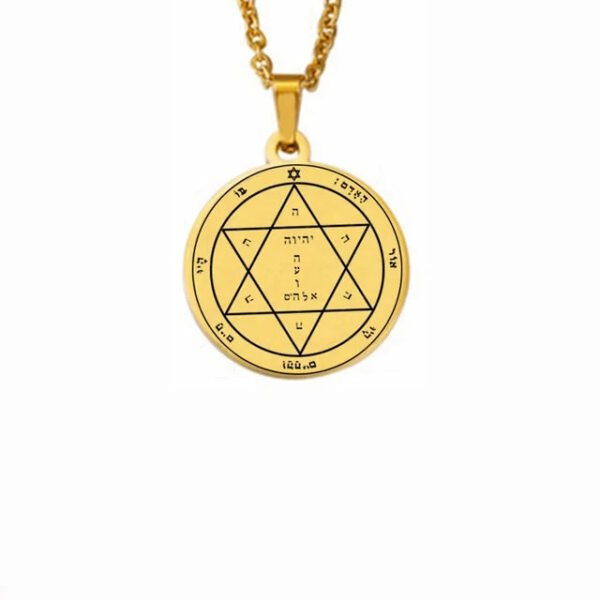 Silver Color 44 Solomon Pentacles Seal of Jupiter Mars Mercury Moon Saturn Sun Venus Talisman Pendant Stainless Steel Necklace