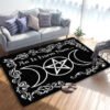 Triple Moon And Pentagram Altar Or Tarot Witchy Gothic Rug Floor Mat, Area Rug Large, Carpets For Living Room Bed Room, Bath Rug - Rug