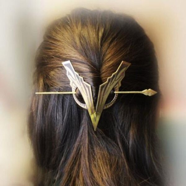 Unique Viking Black Oversized Crow Hair Clip Goth Punk Raven Wing Hairpin Jewelry