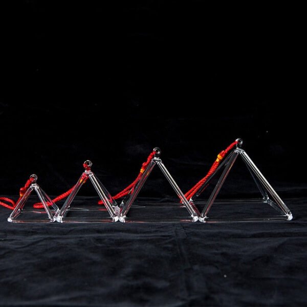 3-9inch Set Of Clear Quartz Crystal Singing Pyramid - Bells &Chimes