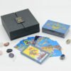 High Quality Mysterious Gold Foil Tarot PVC Table Game Color Card Gift Box Set Bronzing Waterproof Tablecloth Crystal Stone