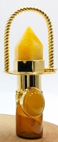 Health Crystal Quartz Rollerball Pendant Point Prism Oil Diffuser Gems Stone Perfume Bottle Glass Vial Urn Charm For Necklace - Pendants