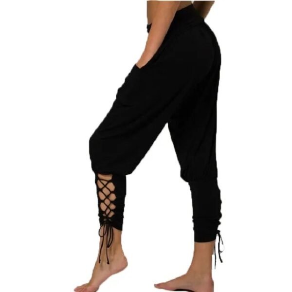 Medieval Renaissance Sexy Pirate Viking Costume Women Loose Beach Capris Band Trouser Harem Pants For Adult Plus Size