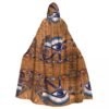 Long Cape Cloak Egyptian Papyrus Horus Eye Hooded Cloak Coat Autumn Hoodies
