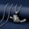 Fashion Ice Hockey Gloves Sticks Pendants Stainless Steel Men's Punk Necklaces High-end Couples Casual Sports Party Jewelry