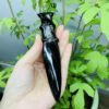Obsidian Knife –  Black Obsidian Crystals  Polishing Stone Crystal Dagger for Spiritual Healing and Protection