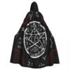Long Cape Cloak Pentagram And Mystic Symbols Hooded Cloak Coat Autumn Hoodies
