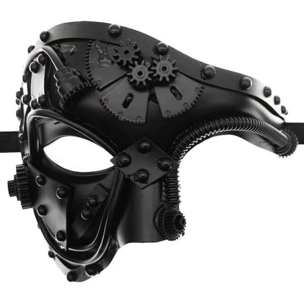 Steampunk Masquerade Ghost Cosplay Mask Mechanical Equipment Half Face Halloween costume Christmas party accessories Adult Gift