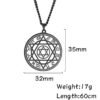 Talisman Seal Solomon Six-pointed Star 12 Constellation Pendant Hexagram Stainless Steel Necklaces