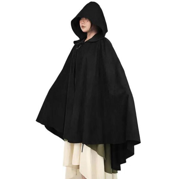 Hood Cloak Cosplay Medieval Long Cape Halloween Party Women Men Adult Long Mage Witchcraft Wicca Robe Conceal Gown Reenactment