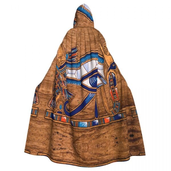 Hooded Cloak Unisex Cloak with Hood Egyptian Papyrus Horus Eye Cloak Vampire Witch Cape Cosplay Costume