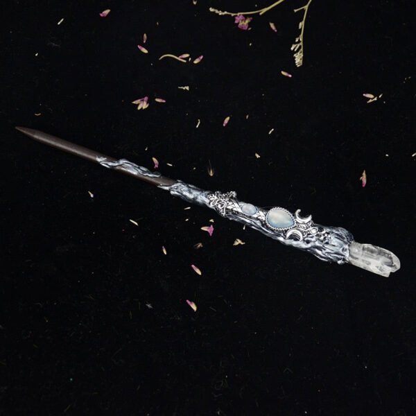 Pagan Witch Altar Adornment Wand For Wicca Fans Mysterious Quartz Power Magic Witch Wands Elf Cane