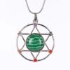 New Natural Stone Hexagram Pendant Necklace Spiritual Star of David Healing Chakra Beads Fashion Jewelry