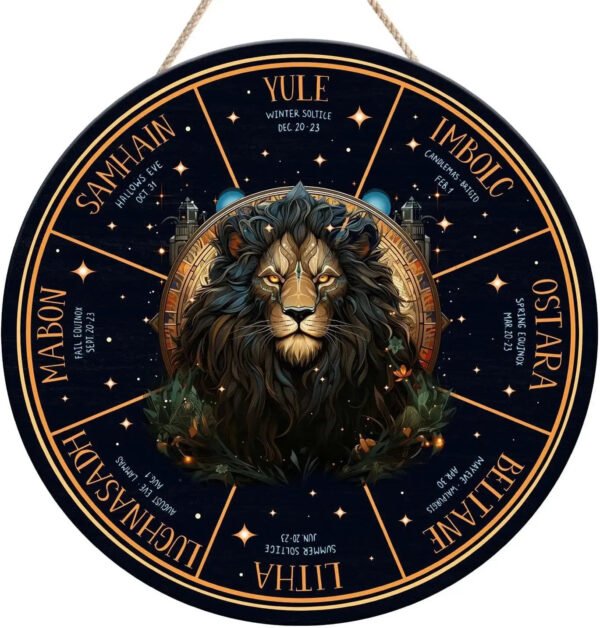 Wheel of the Year Wooden Wall Plaque - Witch Pagan Wiccan Sabbat Decor