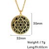 Talisman Seal Solomon Six-pointed Star 12 Constellation Pendant Hexagram Stainless Steel Necklaces