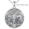 Viking Raven Wolf Compass Tree of Life Amulet Pendant