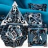 DND Metal Dice Set Dungeon and Dragon Gifts Hollow D&D Dice Set RPG Large Polyhedral Dice Role Playing Dice D20 D12 D8 D6