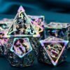 DND Metal Dice Set Dungeon and Dragon Gifts Hollow D&D Dice Set RPG Large Polyhedral Dice Role Playing Dice D20 D12 D8 D6