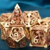 DND Metal Dice Set Dungeon and Dragon Gifts Hollow D&D Dice Set RPG Large Polyhedral Dice Role Playing Dice D20 D12 D8 D6
