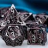 DND Metal Dice Set Dungeon and Dragon Gifts Hollow D&D Dice Set RPG Large Polyhedral Dice Role Playing Dice D20 D12 D8 D6