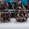 DND Metal Dice Set Dungeon and Dragon Gifts Hollow D&D Dice Set RPG Large Polyhedral Dice Role Playing Dice D20 D12 D8 D6