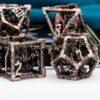 DND Metal Dice Set Dungeon and Dragon Gifts Hollow D&D Dice Set RPG Large Polyhedral Dice Role Playing Dice D20 D12 D8 D6