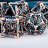 DND Metal Dice Set Dungeon and Dragon Gifts Hollow D&D Dice Set RPG Large Polyhedral Dice Role Playing Dice D20 D12 D8 D6