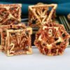 DND Metal Dice Set Dungeon and Dragon Gifts Hollow D&D Dice Set RPG Large Polyhedral Dice Role Playing Dice D20 D12 D8 D6