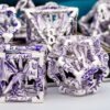 DND Metal Dice Set Dungeon and Dragon Gifts Hollow D&D Dice Set RPG Large Polyhedral Dice Role Playing Dice D20 D12 D8 D6