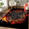 Viking Odin Wolf Rug Viking Norse Mythology Large Area Rugs Comfortable Carpet Rugs For Bedroom Printed Mat Bedroom Decor Carpet