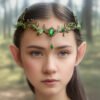 Forest Fairy Hair Tiara Elf Hair Crown Crystal Tassels Hairband Woodland Pixie Hair Jewelry for women