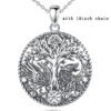 Viking Raven Wolf Compass Tree of Life Amulet Pendant
