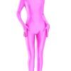 Adult Black Spandex Full Body Zentai Footed Jumpsuit Unisex Bodysuit Women Handed Unitard Skin Tight Halloween Costume