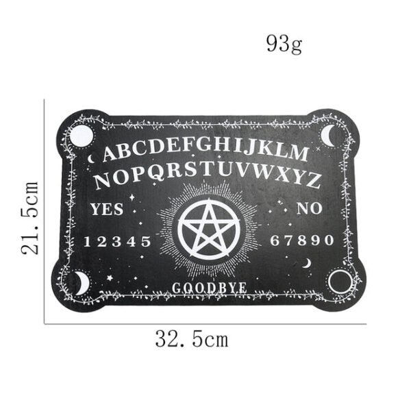 15cm Wood Black Round Witchcraft Altar Butterfly Board Meditation Cube Moon Phase Pendulum Game Magical Divination Planchette - Charms