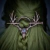Vintage Moonstone Hair Sticks Gothic Skull Hair Chopsticks Retro Maple Hairpins Viking Hair Accessories for Women tiara 2023