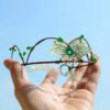 Handmade Forest Woodland Elf Hair Tiara Butterfly Deer Twig Branch Leaves Hair Crowns Fairycore Elvens Hair Jewelry for women