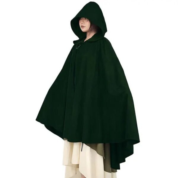 Hood Cloak Cosplay Medieval Long Cape Halloween Party Women Men Adult Long Mage Witchcraft Wicca Robe Conceal Gown Reenactment