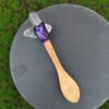 Witch Altar Tool Goddness Triple Moon Pentgram Crystal Wood Spoon Ritual Tool Altar Adornment Magic Wicca Gift