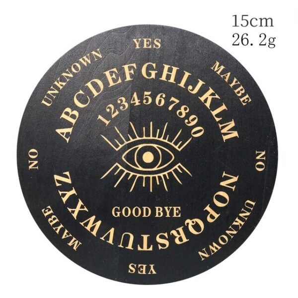 15cm Wood Black Round Witchcraft Altar Butterfly Board Meditation Cube Moon Phase Pendulum Game Magical Divination Planchette - Charms