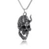 Vintage Gothic Hell Reaper Scythe Pendant Mystical Demon Necklace for Men Personality Punk Halloween Trend Jewelry