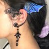 Unique Viking Black Oversized Crow Hair Clip Goth Punk Raven Wing Hairpin Jewelry