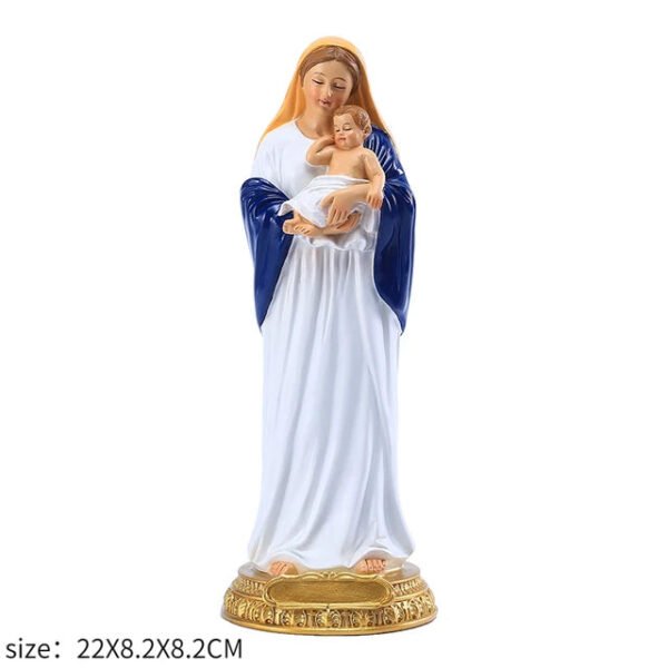 Jesus Statues/ Virgin Mary Figurine Sculpture Christian Wedding Gift Xmas Desktop Display Decors Renaissance Collection Gifts